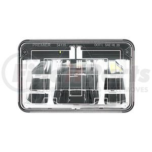 34135 by UNITED PACIFIC - ULTRALIT LED 4" x 6" Heated Low Beam Headlight with Polycarbonate Lens and Housing