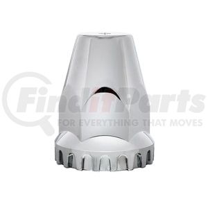 10064B by UNITED PACIFIC - Wheel Lug Nut Cover - 33mm x 2 3/4", Chrome, Plastic, Original, Thread-On