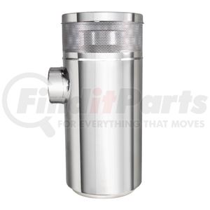 28200 by UNITED PACIFIC - Air Cleaner Housing - 15" Diameter, 33-5/8" Tall, Stainless Steel, For Peterbilt