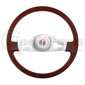 88123 by UNITED PACIFIC - Steering Wheel - 18" Chrome, 2 Spoke, with Hub, for Peterbilt 1998-2005 and Kenworth 2001-2002