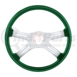 88278 by UNITED PACIFIC - Steering Wheel - 18", Vibrant Color, 4 Spoke, Emerald Green