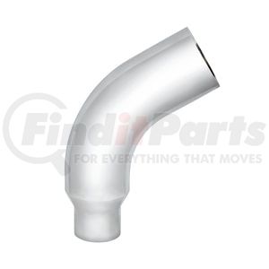 PB379-E58-55 by UNITED PACIFIC - Exhaust Elbow - Expanded, Chrome, 58 Degree, for Peterbilt 379 - Straight 5" OD To 5" OD