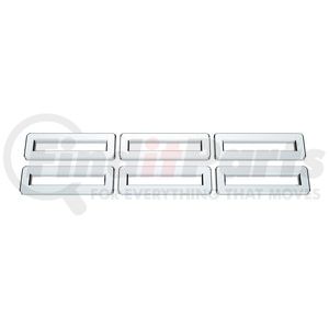 41001 by UNITED PACIFIC - Indicator Label Trim - Plastic, Chrome, for Freightliner Classic & FLD 1989-2010