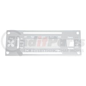 48202 by UNITED PACIFIC - A/C Control Plate - with Opening, Stainless, For Kenworth