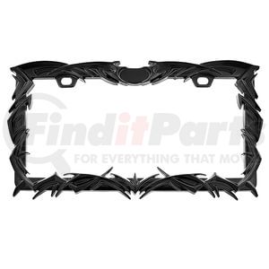 50114 by UNITED PACIFIC - License Plate Frame - Black, Tribal Flame