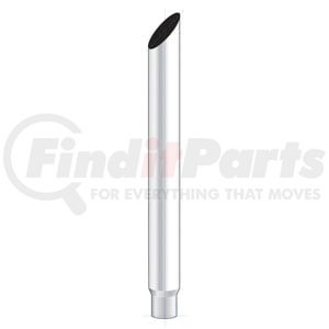 M3-75-060 by UNITED PACIFIC - Exhaust Stack Pipe - 7", Mitred, Reduce To 5" O.D. Bottom, 60" L