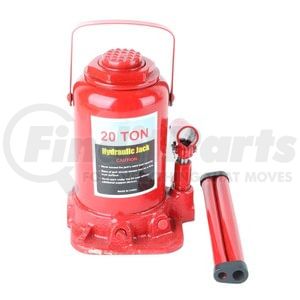 23715 by AMERICAN CHROME - Floor Jack - 20-Ton ‘Low-Boy‘ Hydraulic Bottle Jack with 2-Piece Handle