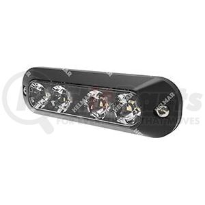 ED3704AC by ECCO - Warning Light Assembly - 4.7 in., 4 LED, Surface Mount, Split-Color, Amber/Clear