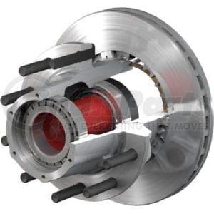 10083398 by CONMET - Disc Brake Rotor and Hub Assembly - Splined Rotor, Aluminum Hub, 3.44 in. Stud, Aluminum Wheels