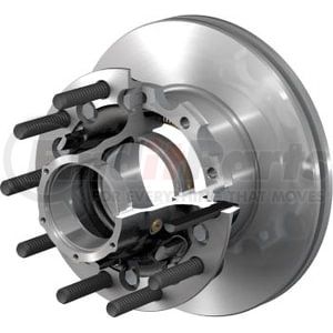 10083514 by CONMET - Disc Brake Rotor and Hub Assembly - U-Section Rotor, Iron Hub, 3.63 in. Stud,  Aluminum Wheels