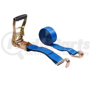 CS01-1012 by WORLD AMERICAN - Ratchet Tie Down Strap - 2" x 27', Blue, 3,333 lbs. Capacity, with Wire Hook