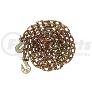 WA140-7002 by WORLD AMERICAN - Multi-Purpose Chain - Binder, Gold Chromate, 1/4" x 12', 3,150 lbs. WLL, with Grab Hooks