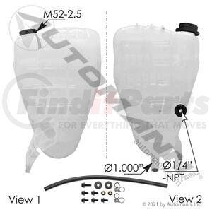575.10314 by AUTOMANN - Engine Coolant Reservoir, 15 PSI, for 2015-17 International ProStar Cummins ISX Engines