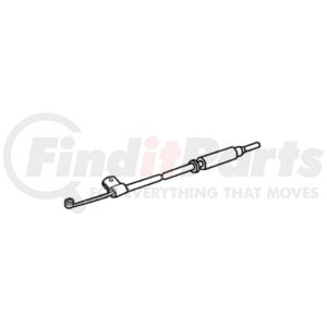 International 588044C1 A/C Temperature Control Cable Air Conditioner Control Cable - W/Black Flag, Navistar Compatible