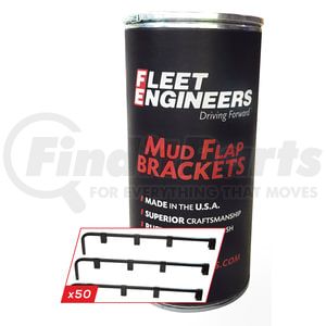 031-00050 by FLEET ENGINEERS - Point-of-Purchase Barrel Stocked with 50 Mud Flap Brackets, Straight, 5/8, Right Angle