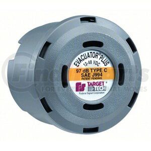 210333 by FEDERAL SIGNAL - Evacuator Plus Back Up Alarm, Dual-Tone, 107 dB, 9-48 VDC, Gray