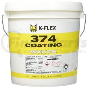 800-374-GAL by K-FLEX - Protective Coating Paint - White, 1 Gallon, Water-Based, Non-Flammable