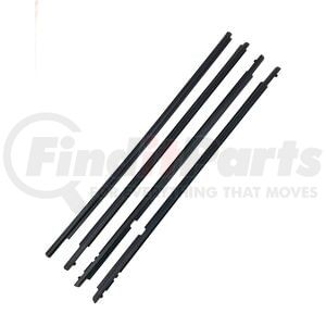 KT2043 by FAIRCHILD - 4-PC Front and Rear Outer Belt Weatherstrip Kit for 2007-13 Toyota Corolla, Black