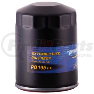 PO195EX by PREMIUM GUARD - Engine Oil Filter - Extended Life, Spin-On, Enhanced Cellulose, 3/4-16", 275 PSI