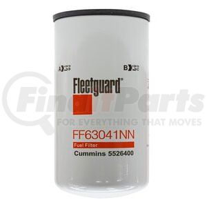 FF63041NN by FLEETGUARD - Fuel Filter - Spin-On, 7.089" Height, 3.819" OD, 75 mm Thread Diameter