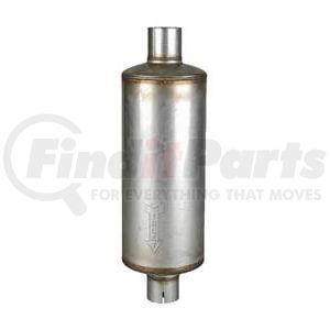 M065071 by DONALDSON - Exhaust Muffler - 22.00 in. Overall length, Round