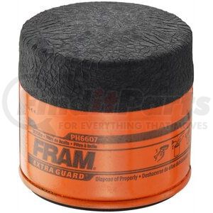 PH6607 by FRAM - Engine Oil Filter - Spin-On, 2.63" Height, 2.69" OD, Threaded, 13 PSI Bypass Valve