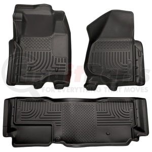 98721 by HUSKY - Weatherbeater - Front & 2nd Seat Floor Liners (Footwell Coverage)