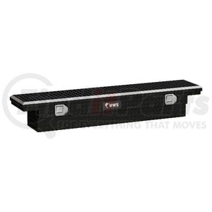EC10312 by UWS - Gloss Black Aluminum 63" Slim-Line Truck Tool Box, Low Profile (Heavy Packaging)
