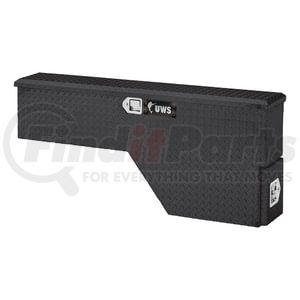 FW-48-DS-D-BLK by UWS - Gloss Black Aluminum 48" Driver-Side Wheel Well Tool Box (LTL Shipping Only)