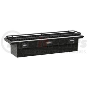 SL69LPBLKR by UWS - Gloss Black Aluminum 69" Secure Lock Crossover Truck Tool Box, Low Profile, Rail