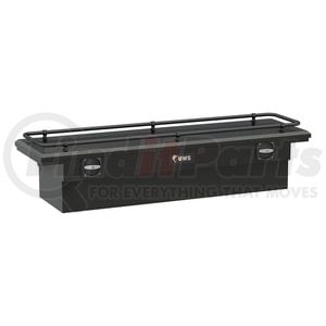 SL-69-LP-MB-R by UWS - Matte Black Aluminum 69" Secure Lock Crossover Truck Tool Box, Low Profile, Rail