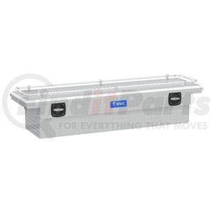 SL-72-LP-R by UWS - Bright Aluminum 72" Secure Lock Crossover Truck Tool Box with Low Profile & Rail