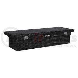 TBS-63-LP-BLK by UWS - Gloss Black Aluminum 63" Truck Tool Box with Low Profile (LTL Shipping Only)