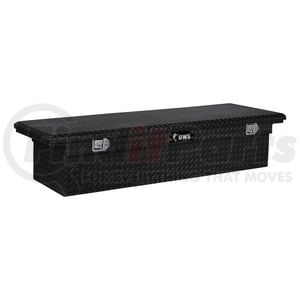 UWS TBS-66-LP-BLK Truck Bed Rail-To-Rail Tool Box Gloss Black Aluminum 66" Truck Tool Box with Low Profile (LTL Shipping