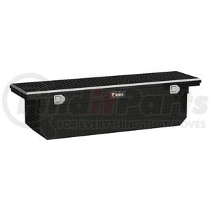 TBSD-72-A-LP-B by UWS - Gloss Black Aluminum 72" Deep Angled Crossover Truck Tool Box with Low Profile