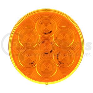 817A-7 by PETERSON LIGHTING - 817A-7/818A-7 LumenX® 4" Round LED Front and Rear Turn Signal, AMP - Amber Grommet Mount