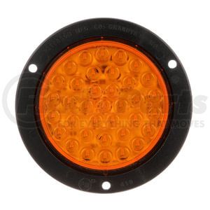 818A-36 by PETERSON LIGHTING - 817A-36/818A-36 Series Piranha&reg; LED 4" Round LED Front and Rear Turn Signal, AMP - Amber Flange Mount
