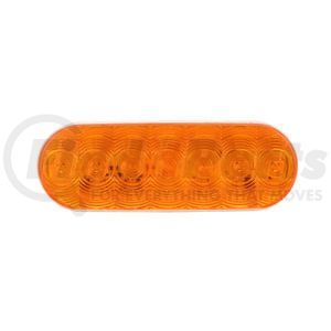 820A-7 by PETERSON LIGHTING - 820A-7/823A-7 LumenX® Oval LED Front and Rear Turn Signal, AMP - Amber Grommet Mount