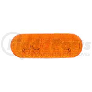 821A-7 by PETERSON LIGHTING - LED Turn Signal, Front & Rear, Oval, Grommet-Mount 6.5"X2.25", amber, poly bag