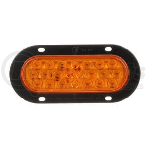 822A-22 by PETERSON LIGHTING - 821A-22/822A-22 Series Piranha&reg; LED 6" Oval Stop/Turn/Tail and Amber Park/Turn Light - Amber Flange Mount