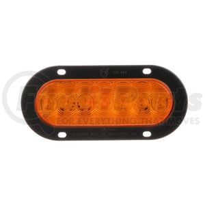 822A-7 by PETERSON LIGHTING - LED Turn Signal, Front & Rear Oval, Flange-Mount 7.88"X3.63", amber, poly bag