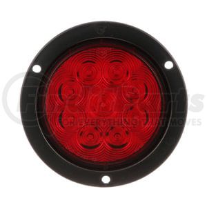 824R-9 by PETERSON LIGHTING - LED Stop/Turn/Tail, Round, Flange-Mount 4", Multi-volt, red, poly bag