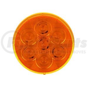 826A-7 by PETERSON LIGHTING - 824A-7/826A-7 LumenX® 4" Round LED Front and Rear Turn Signal, PL3 - Amber Grommet Mount