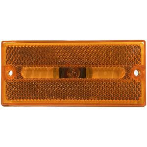 M132A by PETERSON LIGHTING - Incandescent Marker/ Clearance, P2, Rectangular, w/ Reflex, 3.88"X1.8", amber, bulk pack