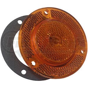 M140FA by PETERSON LIGHTING - Incandescent Marker/ Clearance, P2, Round, w/ Reflex, 2", amber, bulk pack
