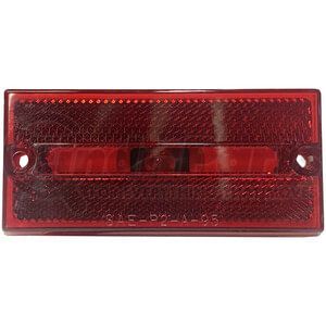 M132R by PETERSON LIGHTING - Incandescent Marker/ Clearance, P2, Rectangular, w/ Reflex, 3.88"X1.8", red, bulk pack