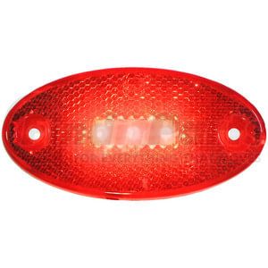 P1200R by PETERSON LIGHTING - LED Rear Outline Marker, ECE, Oval, w/ Reflex, 3.94"X1.97", Multi-volt, red, poly bag
