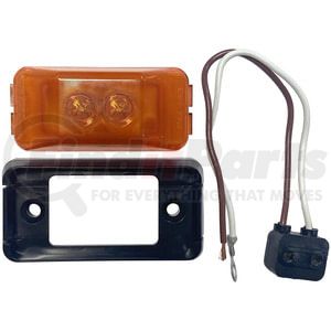 V153KA by PETERSON LIGHTING - LED Marker/ Clearance, P2, Rectangular, Kit 2.50"X1.21", amber, Viz Pack