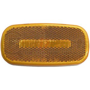 V180A by PETERSON LIGHTING - 180 Series Piranha&reg; LED Oval LED Clearance/Side Marker Light with Reflex - Amber, LED Clearance/Marker with Reflex