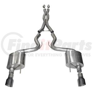 14332GNM by CORSA - 3.0in. Cat-Back Dual Rear Exit with Single 4.5in. Gunmetal PVD Pro-Series Tips